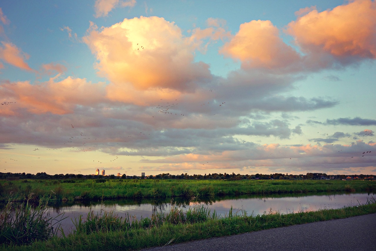 Saulėlydis, Dangus, Vakaras, Dusk, Vakarinis Dangus, Debesys, Kraštovaizdis, Horizontas, Panorama, Saulėlydžio Dangaus