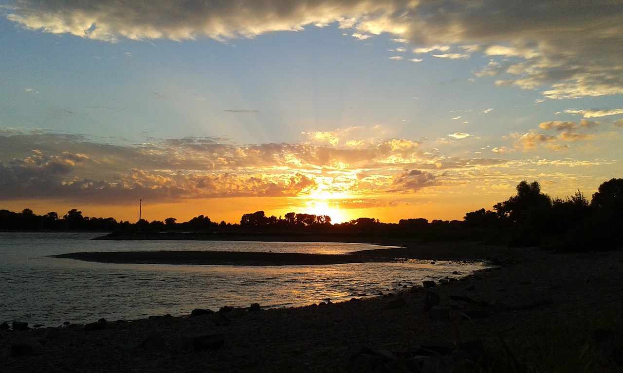 Saulėlydis, Vakarinis Dangus, Rinas, Gamta, Debesys, Kraštovaizdis, Romantiškas, Dangus, Abendstimmung, Vakaras