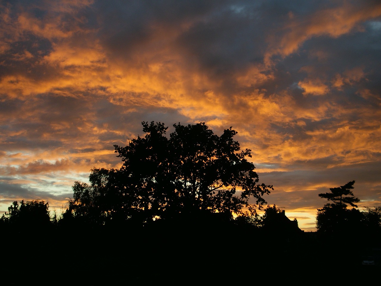 Saulėlydis, Debesys, Dusk, Afterglow, Dangus, Raudona, Švytėjimas, Medžiai, Saulė, Nemokamos Nuotraukos