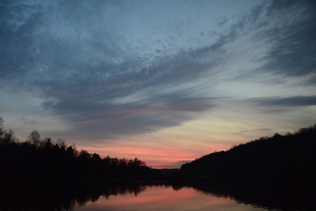 Saulėlydis, Ežeras, Dangus, Kraštovaizdis, Vanduo, Scena, Peizažas, Lauke, Dusk, Gamta