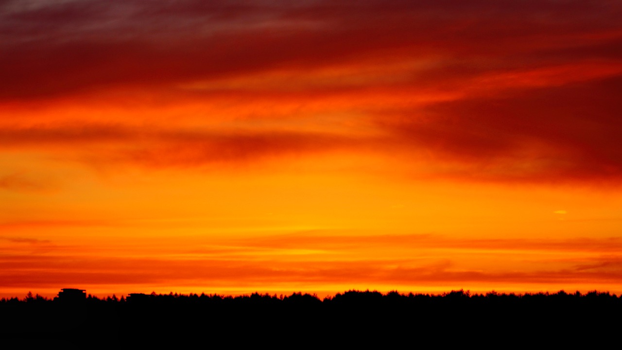 Saulėlydis, Kraštovaizdis, Vakarinis Dangus, Afterglow, Twilight, Dangus, Siluetas, Saulės Spindulys, Gaisras Į Dangų, Nemokamos Nuotraukos