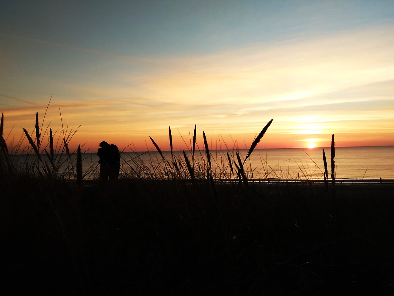 Saulėlydis, Meilė, Egmond Aan Zee Paplūdimys, Afterglow, Romantika, Medaus Mėnuo, Nemokamos Nuotraukos,  Nemokama Licenzija