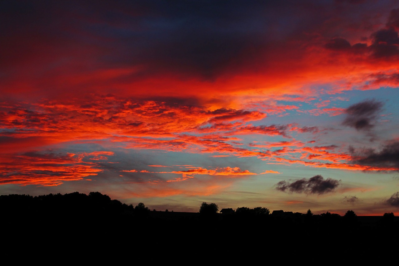 Saulėlydis, Debesys, Afterglow, Abendstimmung, Žiemą, Raudona, Saulė, Nemokamos Nuotraukos,  Nemokama Licenzija