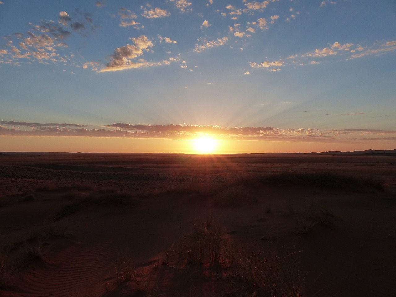 Saulėlydis, Namibija, Afrika, Dangus, Vakaras, Saulė, Nuotaika, Kraštovaizdis, Atmosfera, Naukluft