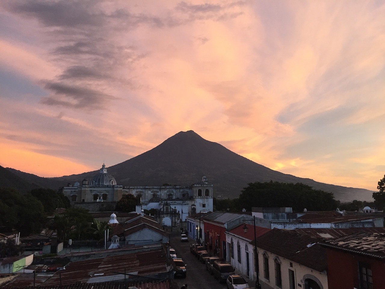 Saulėlydis, Gvatemala, Vulkanas, Nemokamos Nuotraukos,  Nemokama Licenzija