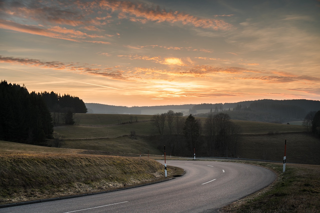 Saulėlydis, Dangus, Abendstimmung, Pavasaris, Juodasis Miškas, Seefeld, Auksinis, Toli, Vaizdingas, Eismas