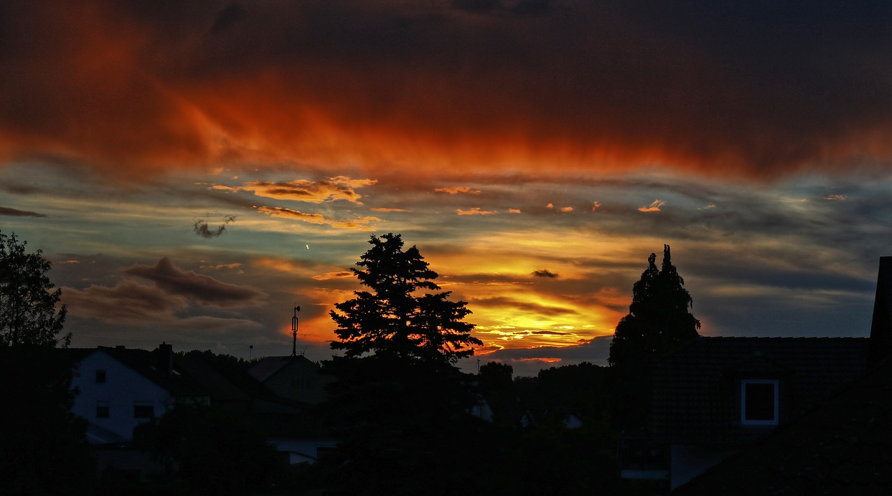 Saulėlydis, Afterglow, Saulė, Abendstimmung, Gražus, Nuotaika, Vakarinis Dangus, Dangus, Twilight, Dusk