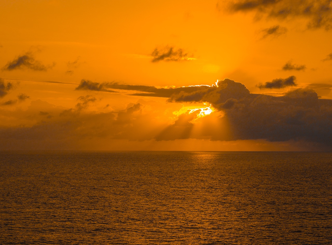 Saulėlydis, Karibų Jūra, Taikus, Nemokamos Nuotraukos,  Nemokama Licenzija