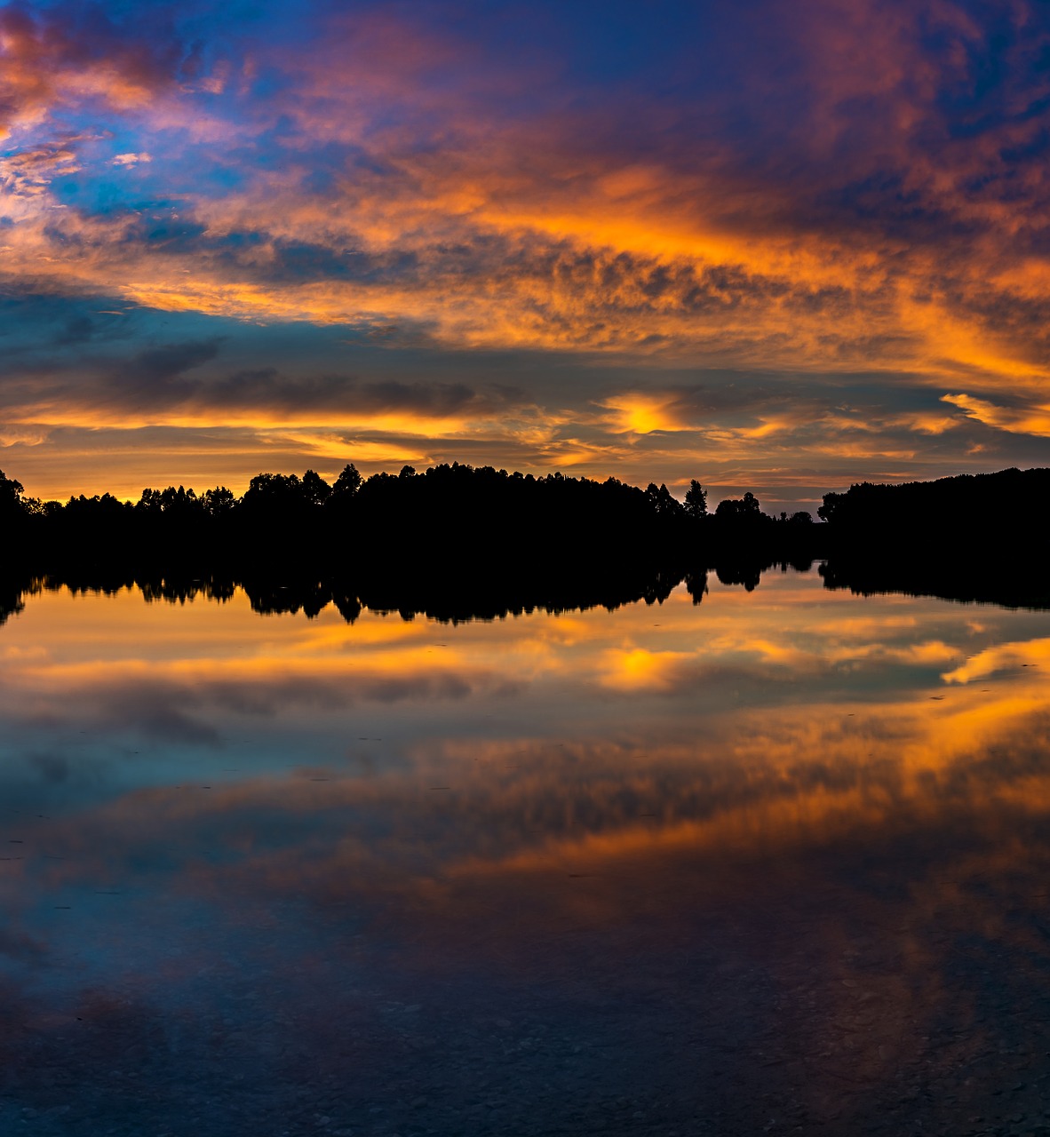 Saulėlydis, Ežeras, Veidrodis, Atspindys, Abendstimmung, Debesys, Romantika, Gamta, Vakaras, Vanduo