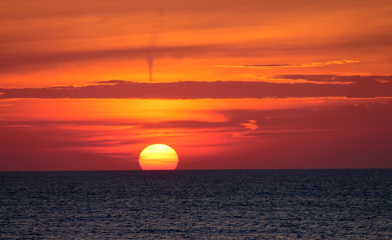 Saulėlydis, Vakaro Saulė, Jūra, Šiaurės Jūra, Abendstimmung, Vanduo, Auksinis, Ežeras, Vakarinis Dangus, Atmosfera