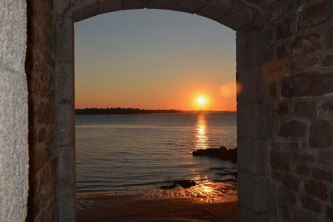 Saulėlydis, Jūra, Horizontas, Dangus, Spalvos, Brittany, Saint Malo, Nemokamos Nuotraukos,  Nemokama Licenzija