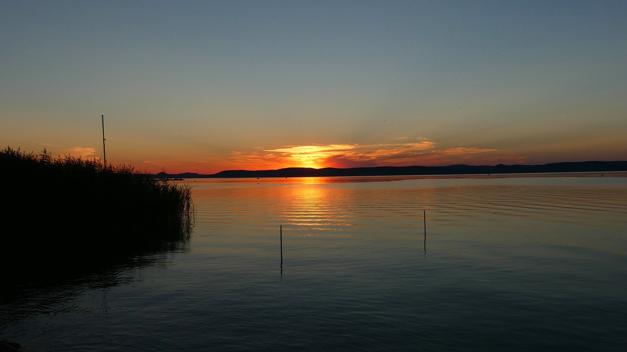 Saulėlydis, Balaton Ežeras, Balaton, Ežeras, Vengrija, Vanduo, Nemokamos Nuotraukos,  Nemokama Licenzija