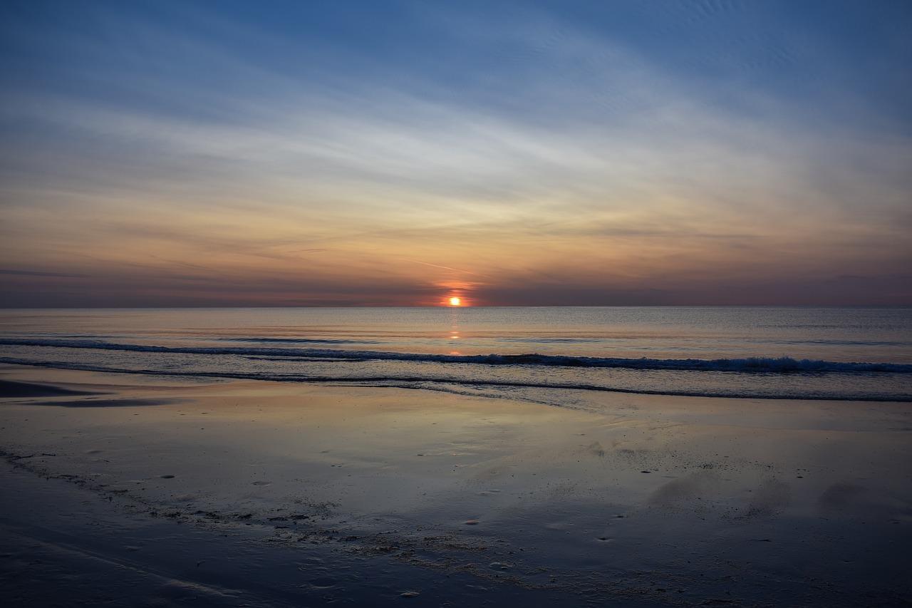 Saulėlydis, Šiaurės Jūra, Papludimys, Abendstimmung, Skagen, Denmark, Nemokamos Nuotraukos,  Nemokama Licenzija