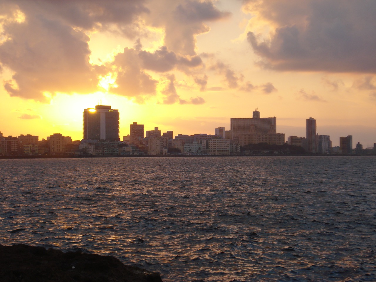 Saulėlydis, Malecon, Havana, Nemokamos Nuotraukos,  Nemokama Licenzija