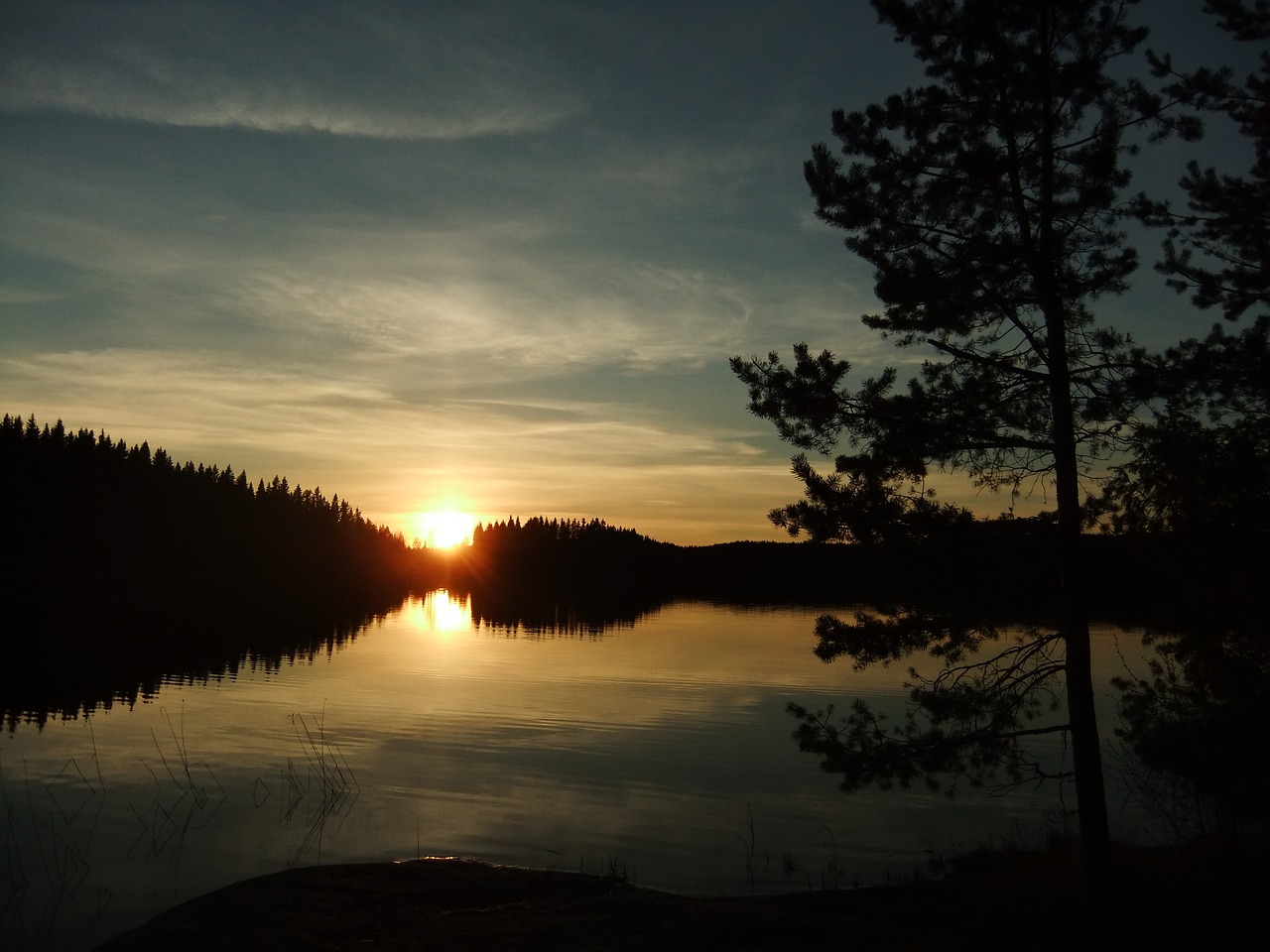 Saulėlydis, Ežeras, Finland, Ežero Rajonas, Nemokamos Nuotraukos,  Nemokama Licenzija