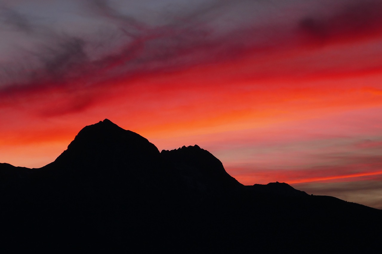 Saulėlydis, Kalnas, Dangus, Kraštovaizdis, Šviesa, Gamta, Lauke, Laisvė, Dusk, Vakaras