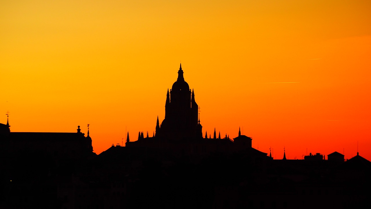 Saulėlydis, Segovia, Peržiūros, Naktis, Katedra Iš Segovia, Nemokamos Nuotraukos,  Nemokama Licenzija