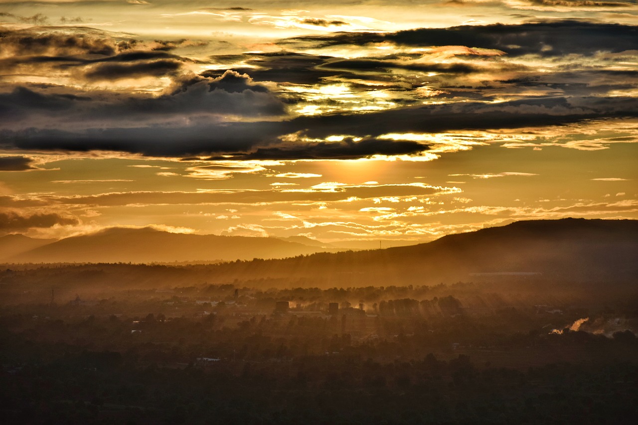 Saulėlydis, Panoraminis, Kraštovaizdis, Aušra, Dusk, Gamta, Dykuma, Vakaras, Debesis, Lauke