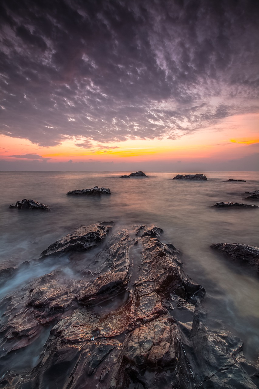 Saulėlydis,  Vanduo,  Gamta,  Panoraminis,  Dangus,  Dusk,  Papludimys,  Kraštovaizdis,  Vandenynas,  Aušra