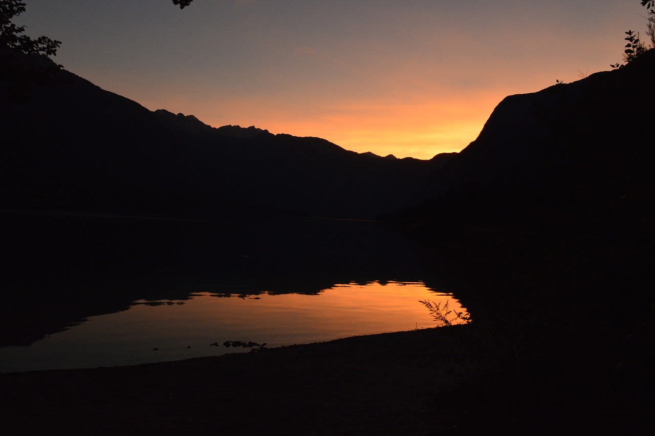 Saulėlydžio,  Bohinské Ežero, Nemokamos Nuotraukos,  Nemokama Licenzija