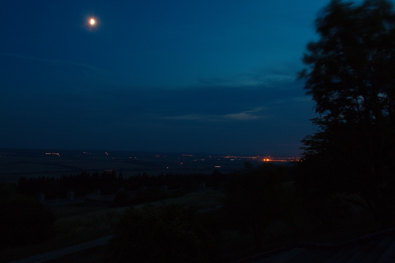 Saulėlydžio,  Pobūdį,  Panorama,  Dawn,  Prieblanda,  Dangus,  Saulė,  Kraštovaizdis,  Vakare,  Mėnulis