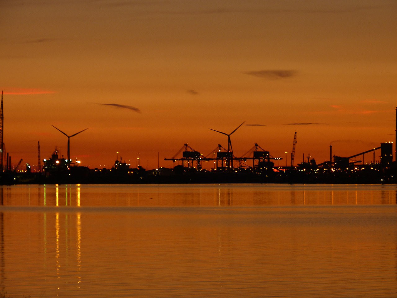 Saulėlydžio,  Vandenys,  Industrija,  Energijos,  Malūnas,  Vakare,  Dangus,  Siluetas,  Prieblanda,  Jūra