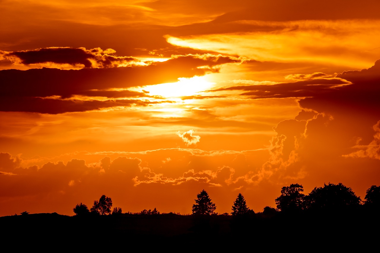 Saulėlydžio,  Besileidžianti Saulė,  Vakarą Dangus,  Saulė,  Abendstimmung,  Afterglow,  Debesys,  Wolkenspiel,  Nuotaika,  Oranžinė