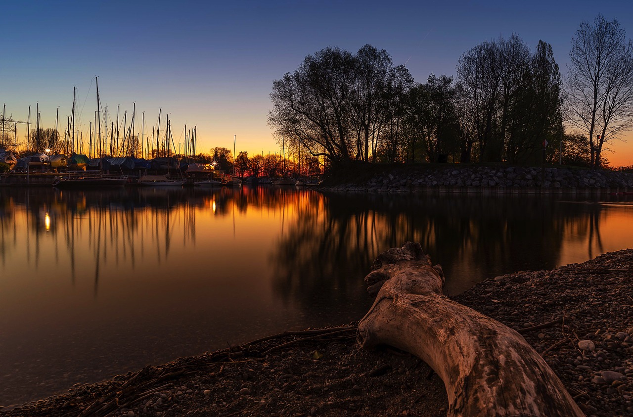 Saulėlydžio,  Pobūdį,  Ežeras,  Abendstimmung,  Konstanco Ežero,  Kraštovaizdis,  Romantika,  Bankas,  Langenargen,  Romantiškas