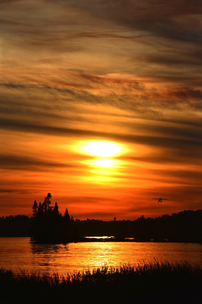 Saulėlydžio,  Kraštovaizdis,  Twilight,  Dangus,  Spalvos,  Seaplane,  Vasara,  Gamta Saulelydis,  Vakare,  Kontrastas