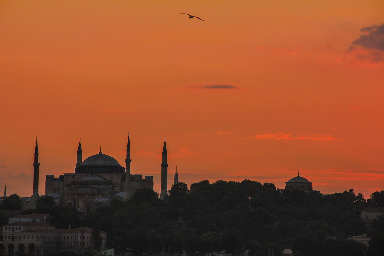 Saulėlydžio,  Hagiasophia,  Stambulas,  Islamas,  Turkija,  Senovės,  Mečetė,  Hagia,  Architektūra,  Žymus Objektas