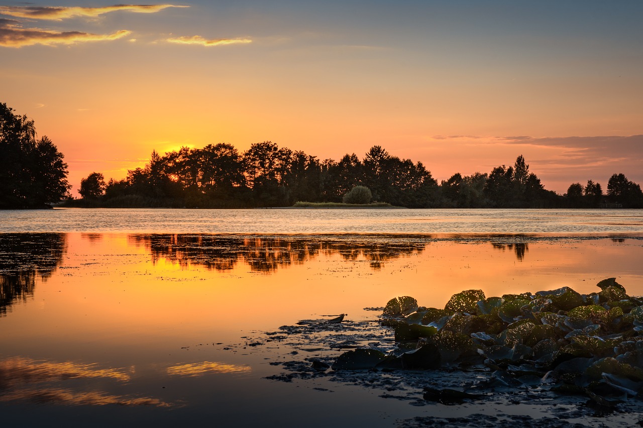 Saulėlydžio,  Ežeras,  Nuotaika,  Kraštovaizdis,  Pobūdį,  Atspindys,  Vakare,  Poilsio,  Abendstimmung, Nemokamos Nuotraukos