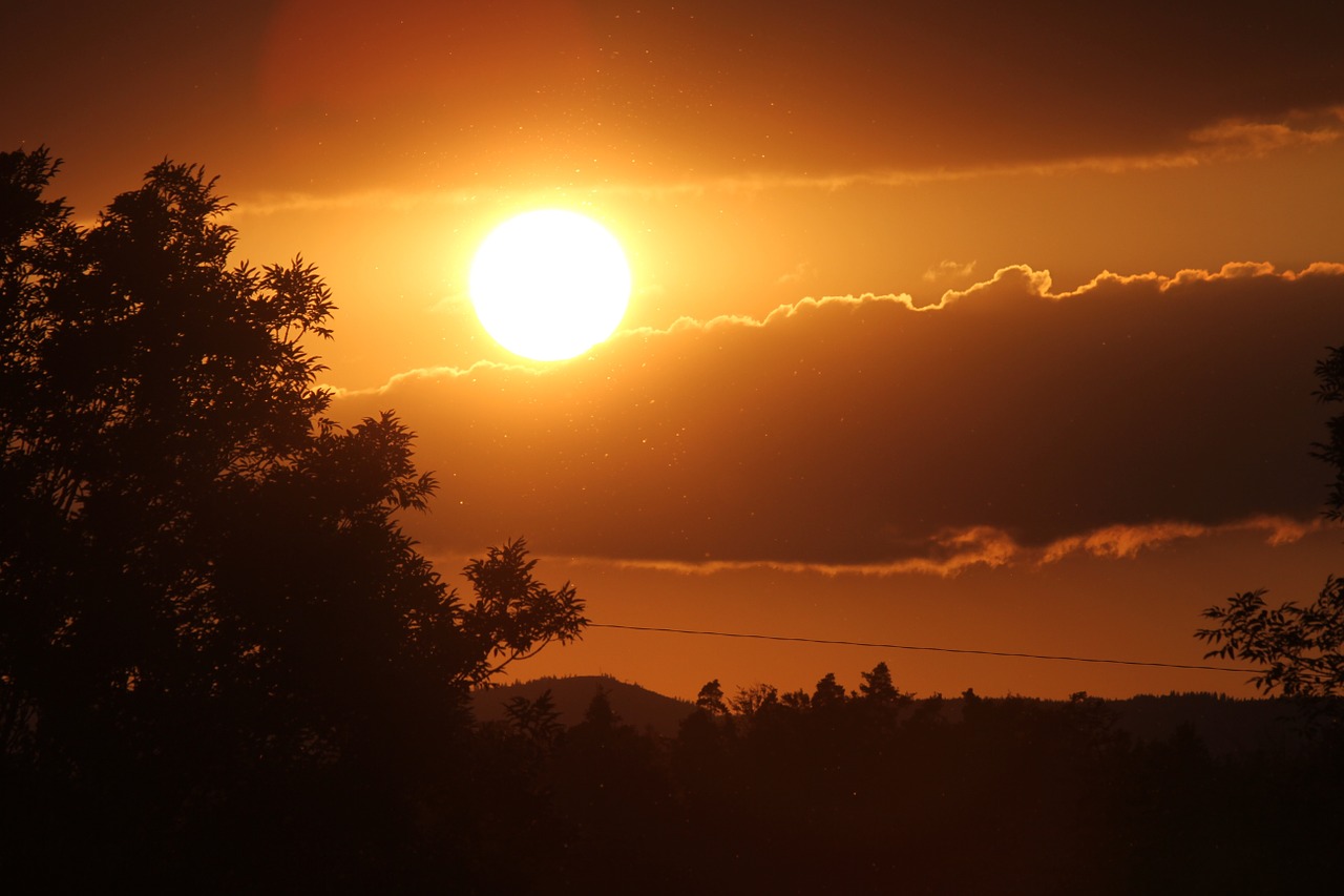 Saulėlydis, Saulė, Vakarinis Dangus, Dangus, Afterglow, Abendstimmung, Kraštovaizdis, Nuotaika, Gamta, Saulės Spindulys