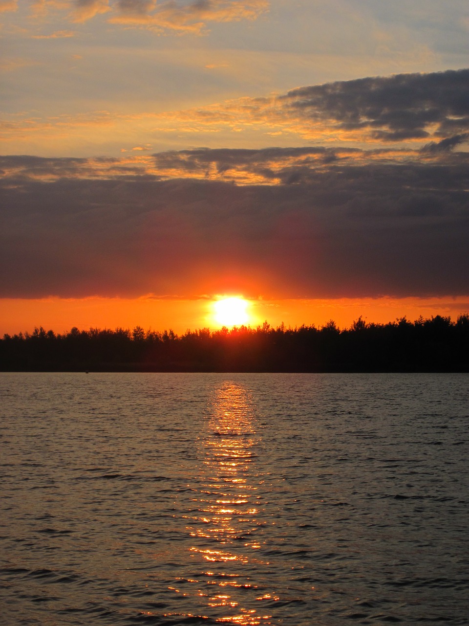 Saulėlydis, Ežeras, Vanduo, Abendstimmung, Gamta, Romantika, Debesys, Vakaras, Veidrodis, Saulė