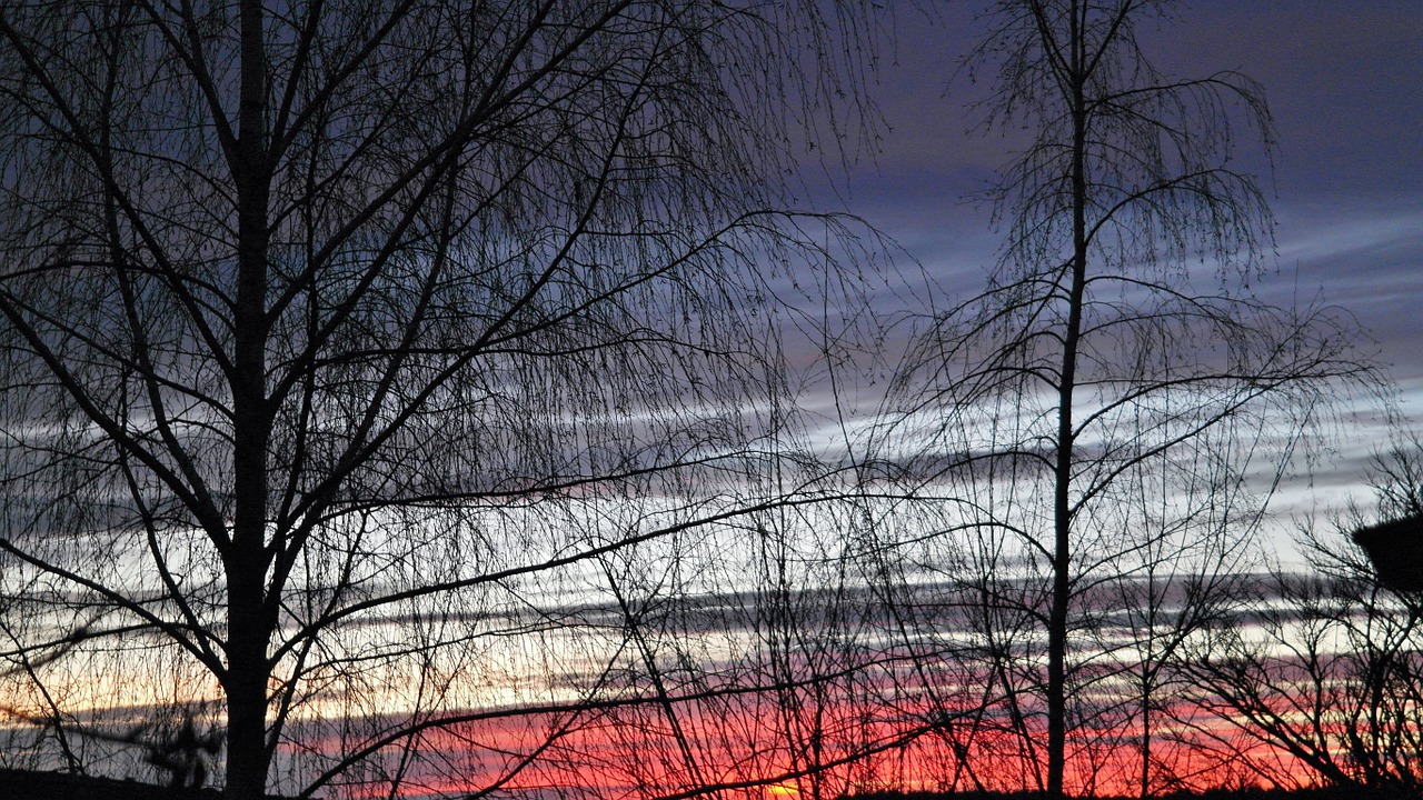 Saulėlydis, Vakarinis Dangus, Raudona, Afterglow, Abendstimmung, Gamta, Dusk, Romantiškas, Atmosfera, Kraštovaizdis