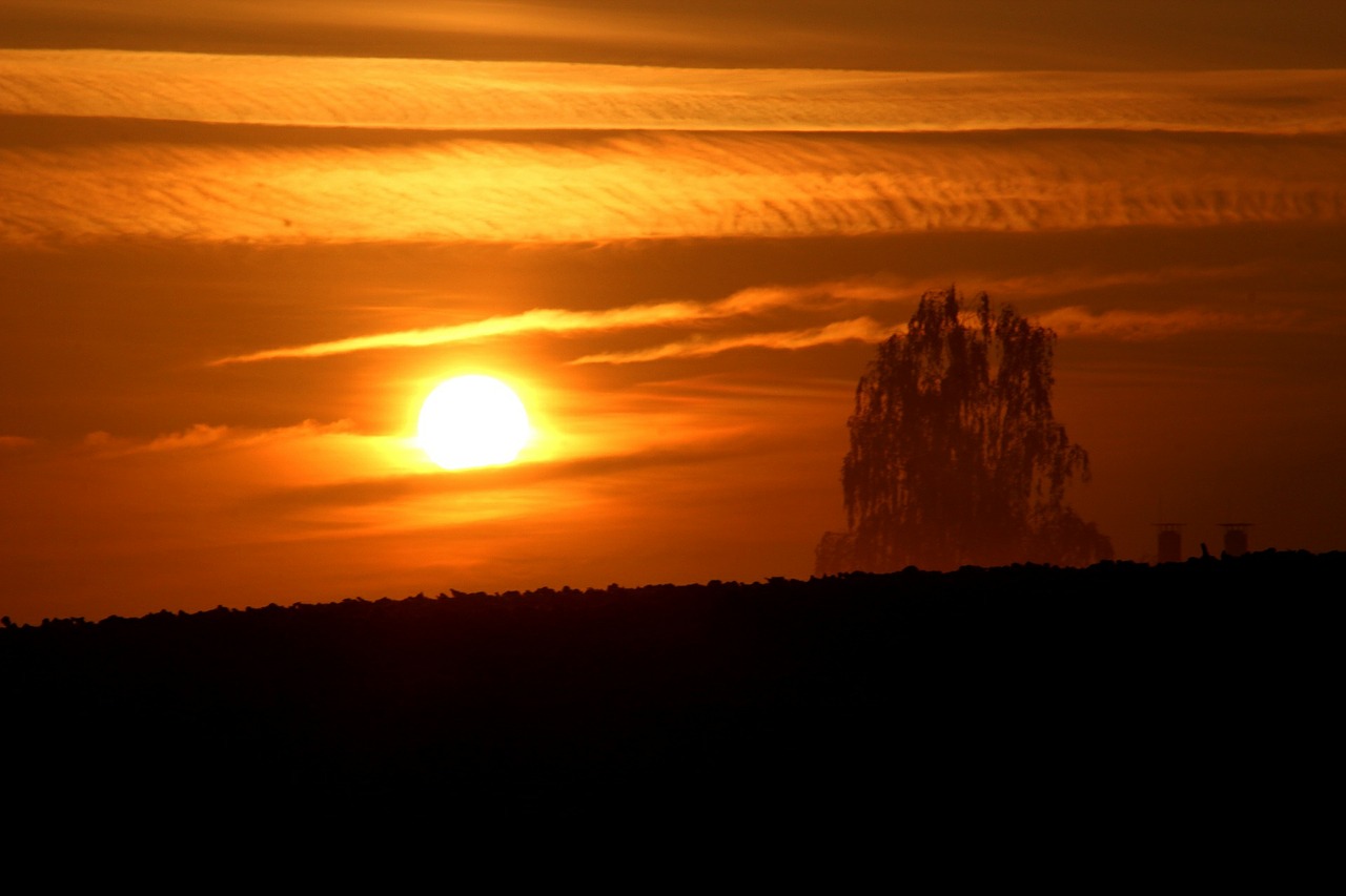 Saulėlydis, Vakarinis Dangus, Gamta, Abendstimmung, Kraštovaizdis, Laukas, Nemokamos Nuotraukos,  Nemokama Licenzija