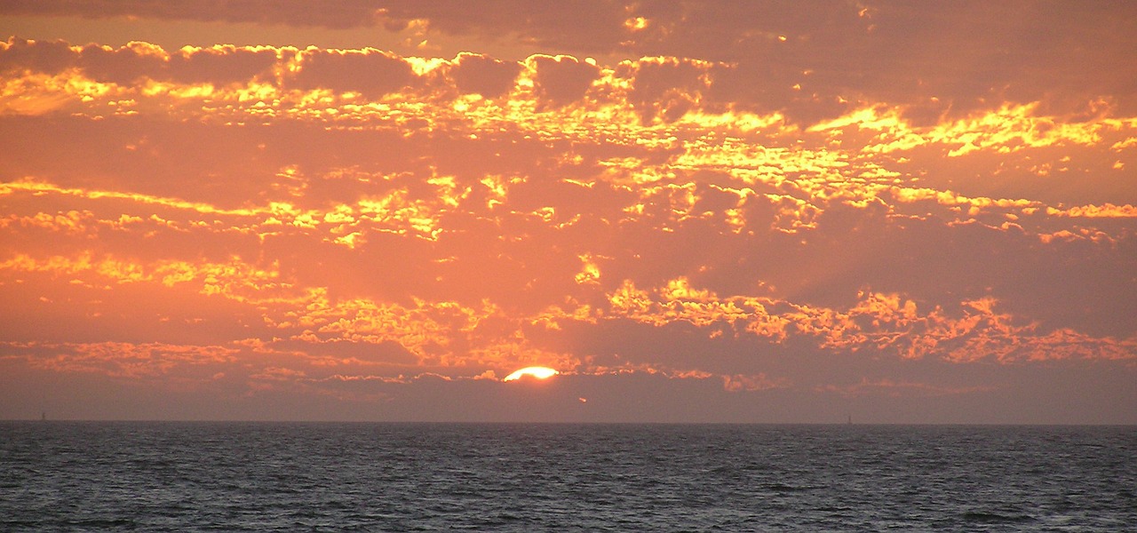 Saulėlydis, Vandenynas, Saulė, Dusk, Jūra, Debesys, Oranžinė, Jūros Dugnas, Melburnas, Australia