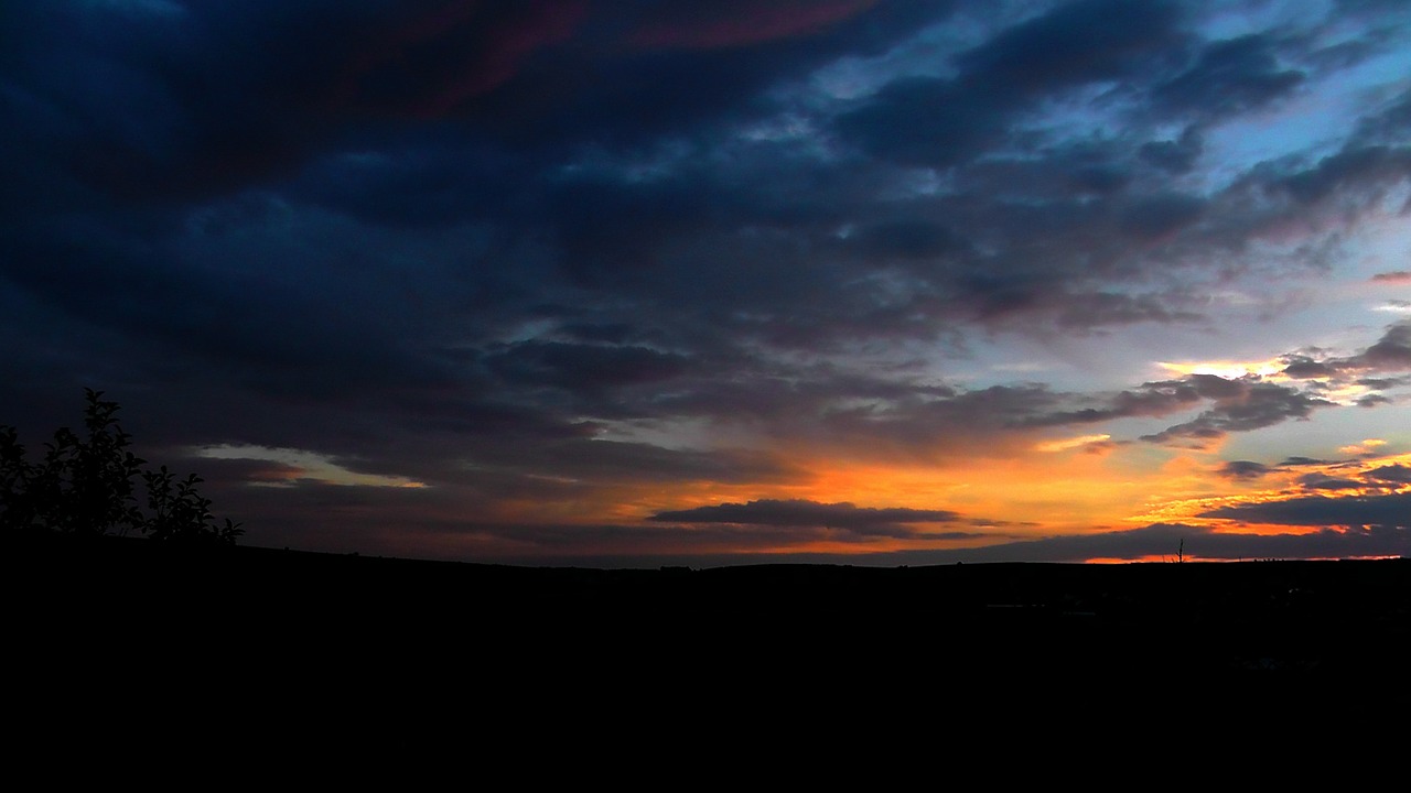 Saulėlydis, Dusk, Twilight, Gamta, Dangus, Saulė, Švytėjimas, Tamsi, Tamsa, Debesys