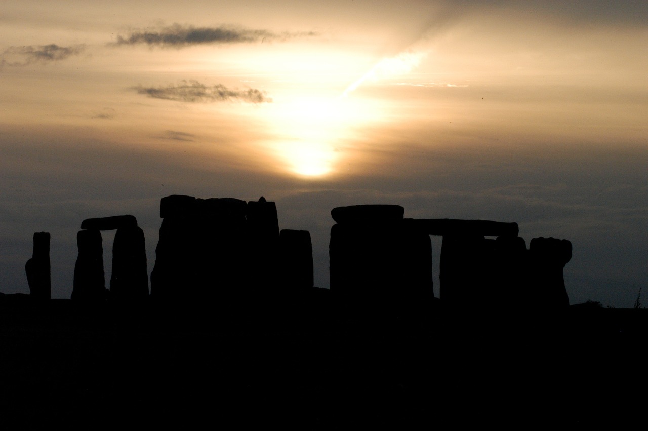 Saulėlydis, Stonehenge, Anglija, Abendstimmung, Akmeninis Ratas, Mistinis, Nemokamos Nuotraukos,  Nemokama Licenzija