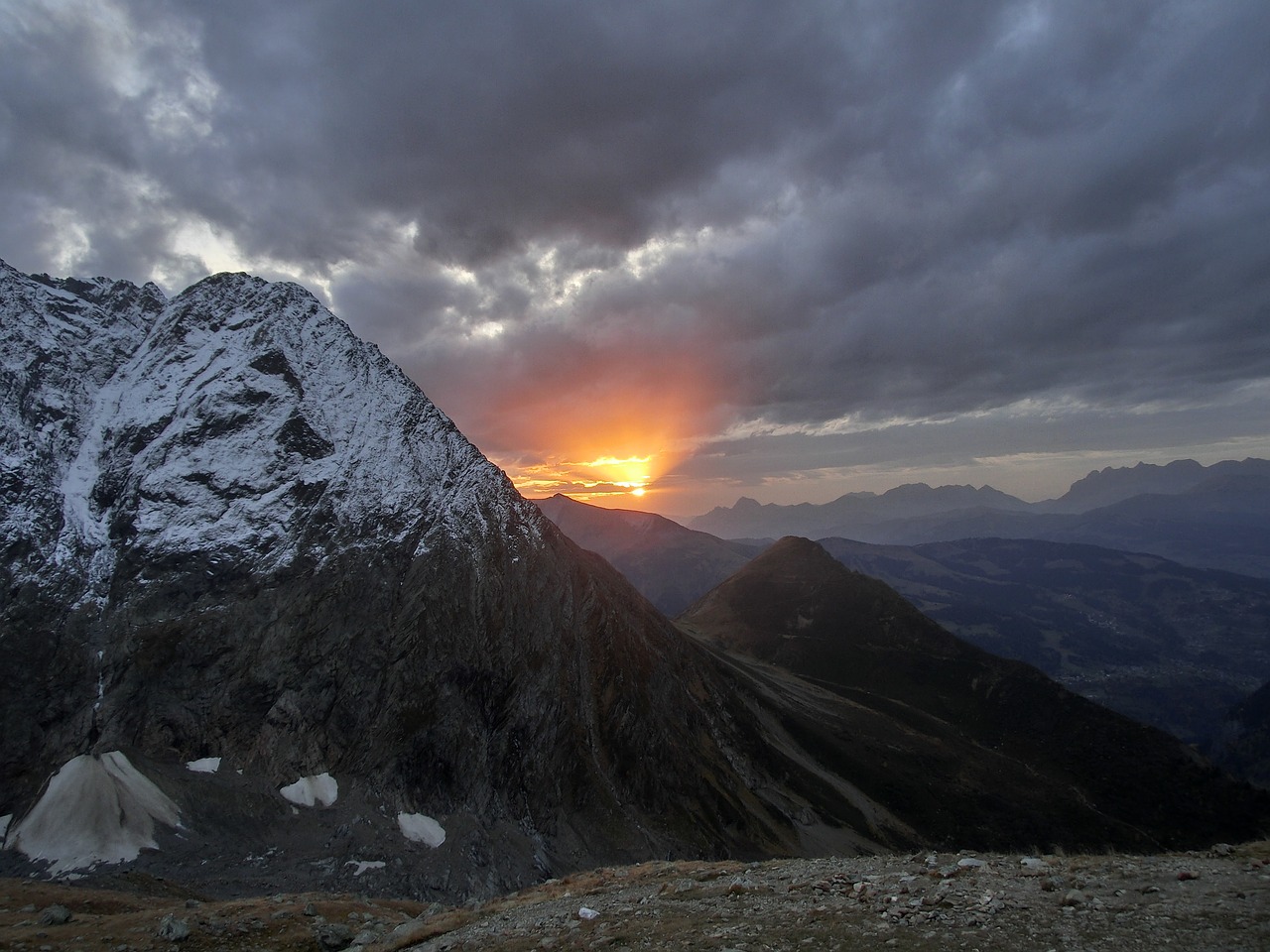 Saulėlydis Kalnuose, Mont Blanc, Kalnai, Nemokamos Nuotraukos,  Nemokama Licenzija