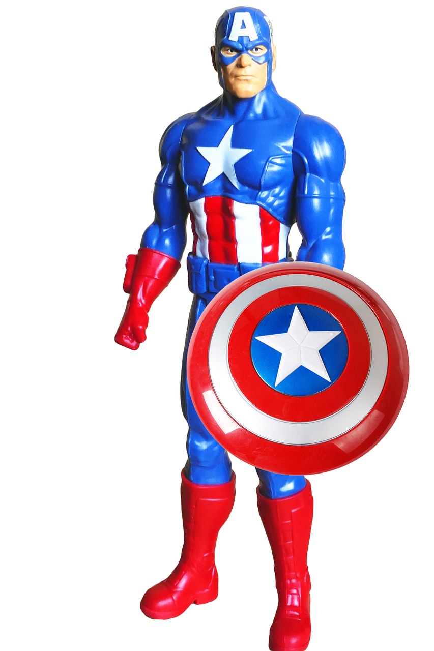 Super Herojus, Kapitonas Amerika, Amerikietis, Kapitonas, Kostiumas, Manhatanas, Usa, Herojaus, Mėlynas, Raudona