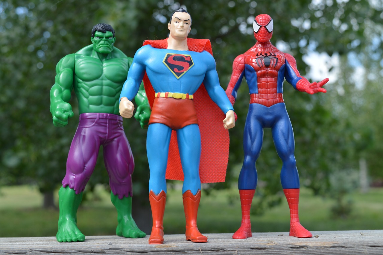 Superherojus, Neįtikėtinas Hulk, Supermenas, Žmogus-Voras, Komiksai, Herojai, Galingas, Galia, Jėga, Herojiškas