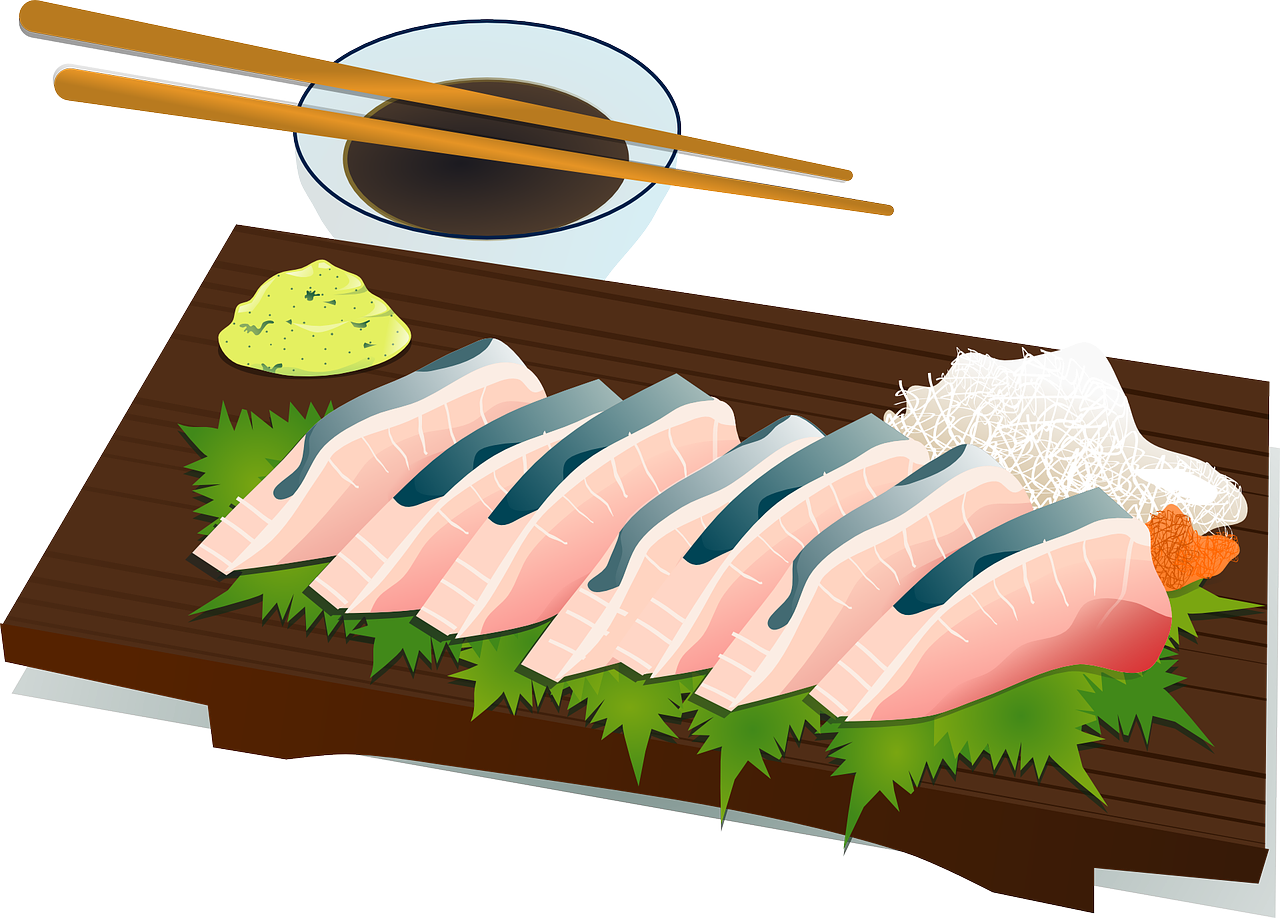 Sushi, Lazdelės, Kultūra, Žuvis, Žaliavinis, Lašiša, Maistas, Japonija, Japanese, Nemokama Vektorinė Grafika