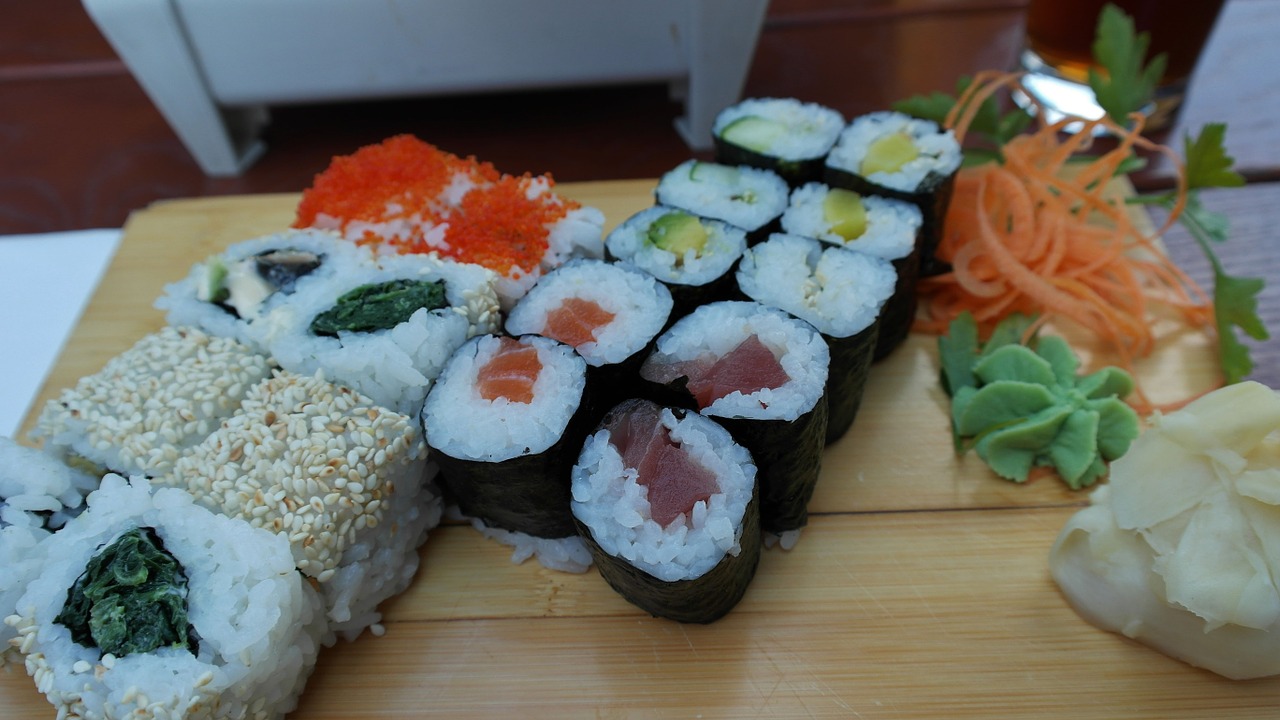 Sushi, Japanese, Asija, Maistas, Žaliavinis, Sashimi, Frisch, Roll, Virtuvė, Žuvis