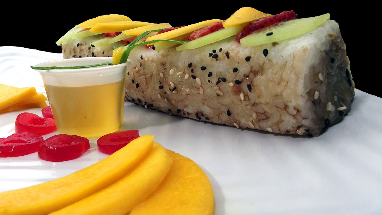 Sushi Roll, Sushi, Mango, Ryžiai, Japonų Maistas, Asian, Nemokamos Nuotraukos,  Nemokama Licenzija