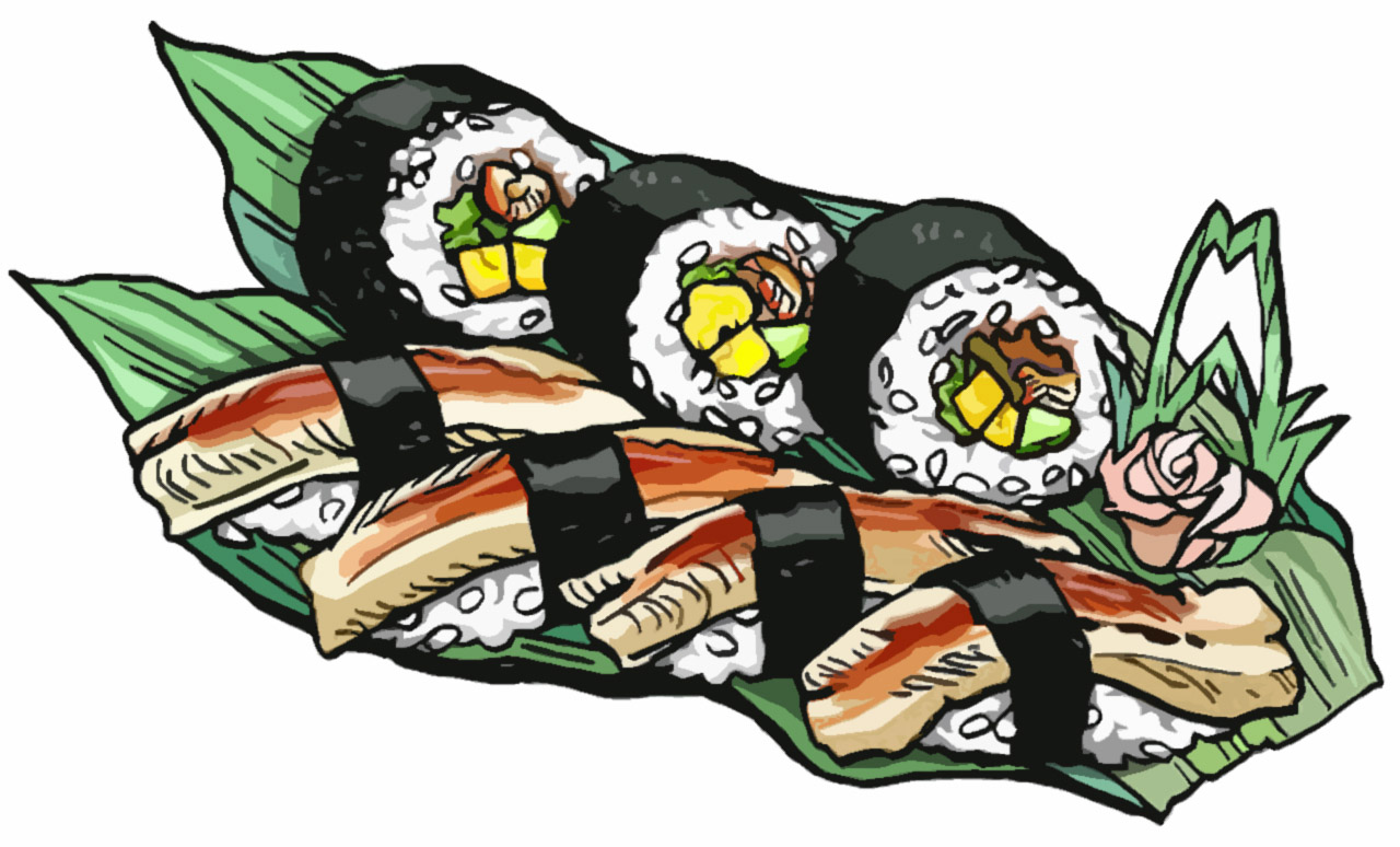 Sushi,  Roll,  Kalnelis,  Ungurys,  Anago,  Norimaki,  Japanese,  Maistas,  Japonija,  Sushi (Suši Varlė)
