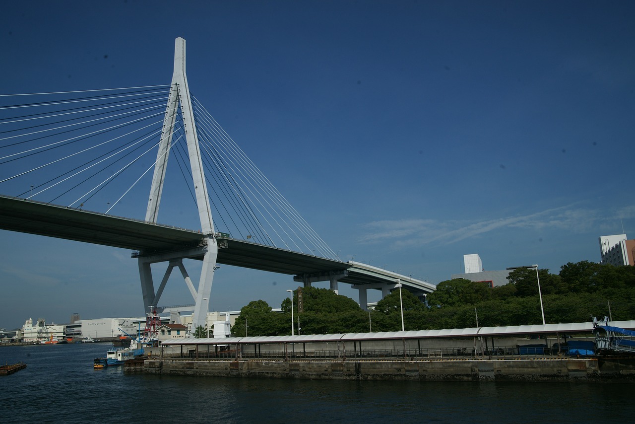 Kabantis Tiltas, Osaka, Japonija, Tiltas, Architektūra, Architektūros Dizainas, Struktūra, Dizainas, Statyba, Inžinerija