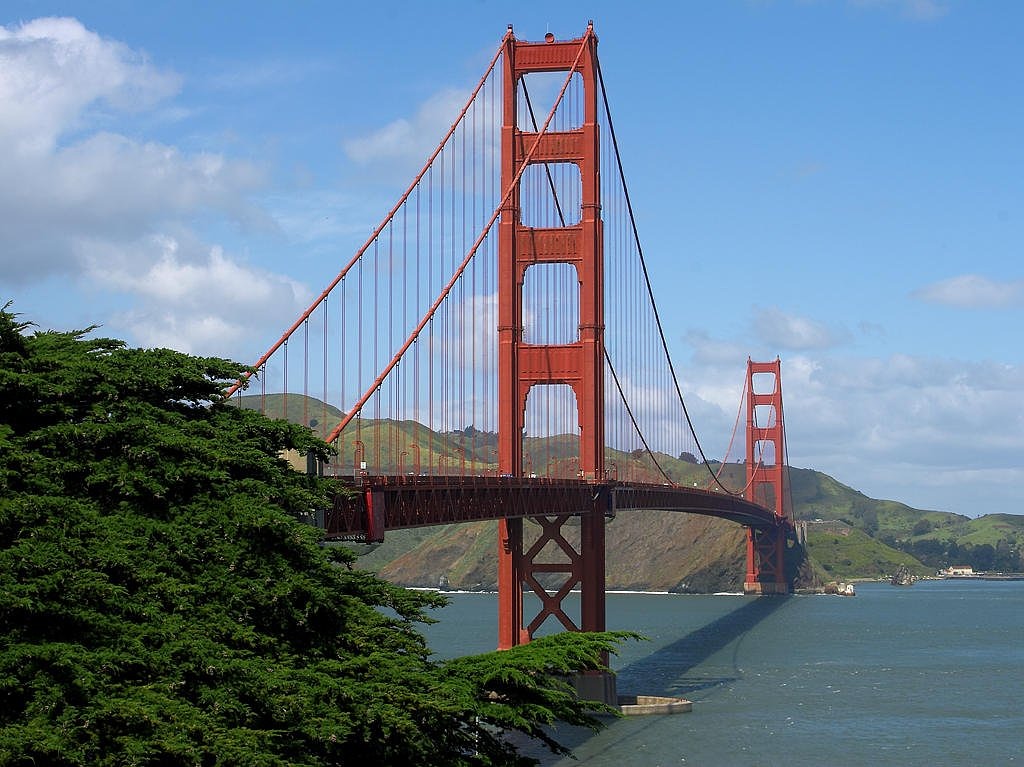 Kabantis Tiltas, Auksinių Vartų Tiltas, Plieniniai Kabeliai, Jūra, Tiltas, Miestas, San Franciskas, San Franzisko, Kalifornija, Usa