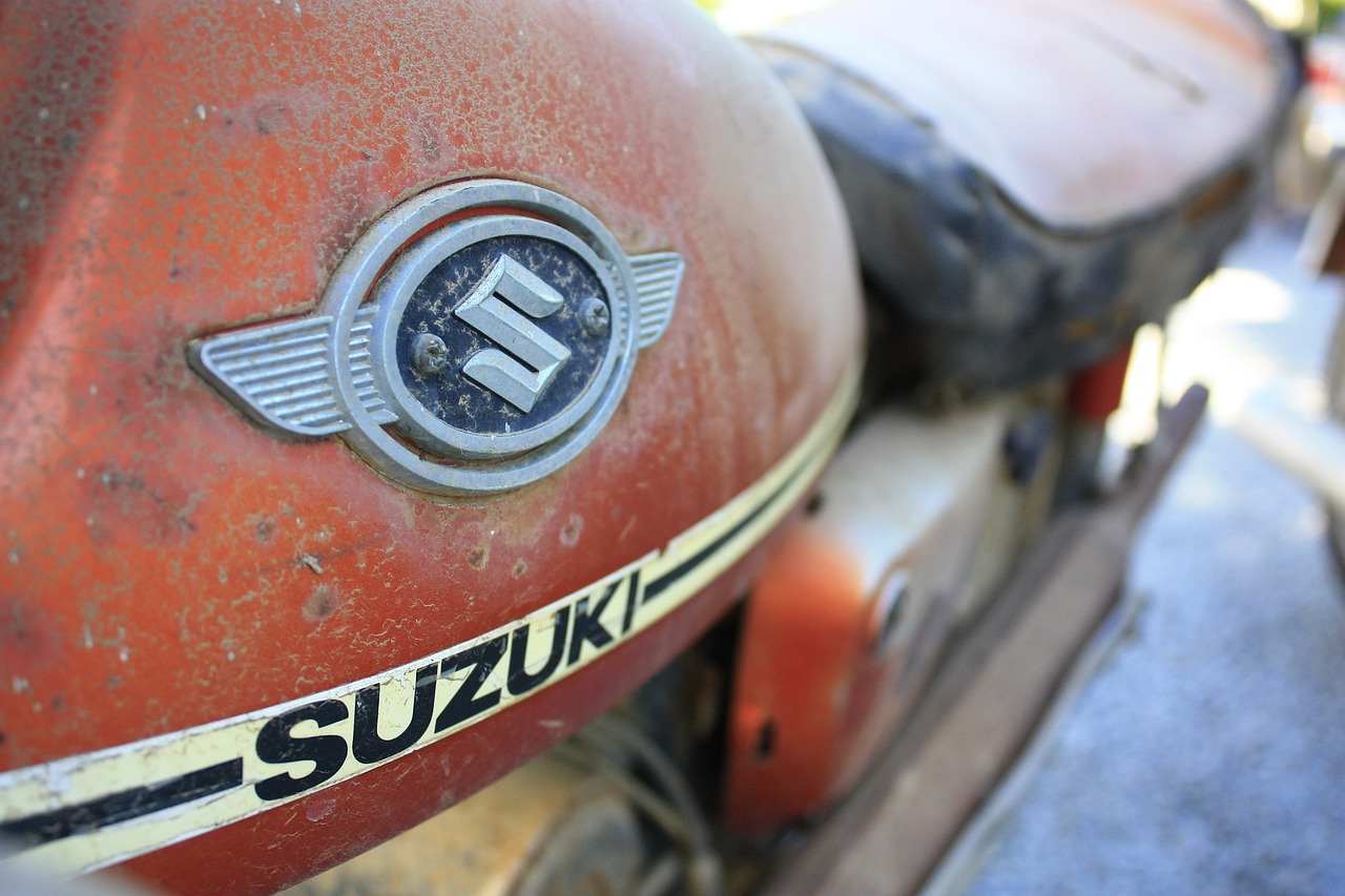 Suzuki, Motociklas, Dviratis, Retro, Vintage, Kaimiškas, Nemokamos Nuotraukos,  Nemokama Licenzija