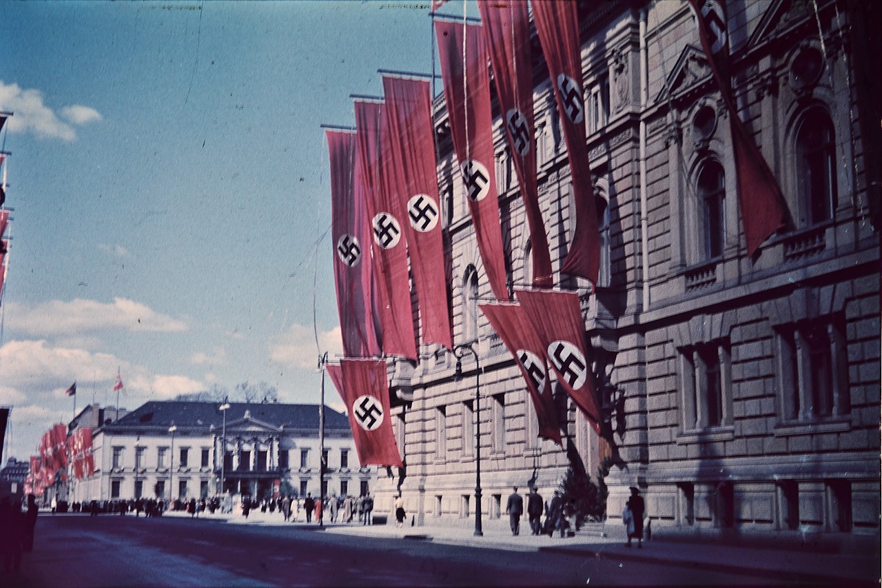 Swastikas, Vėliavos, Berlynas, Vokietija, Nazi, Trečias Reichas, Istorinis, Thomas Neumannas, 1937, Ww2