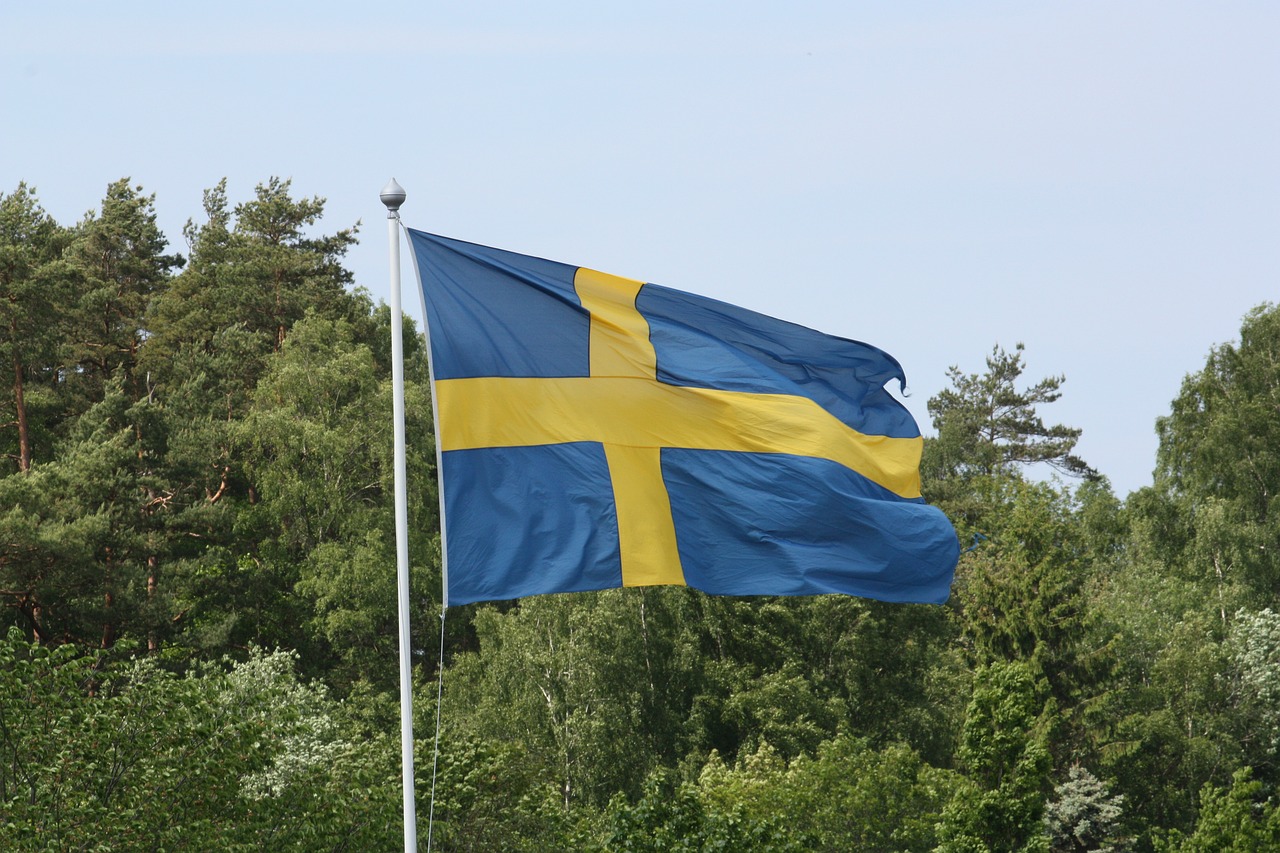 Švedijos Vėliava, Švedijos Vėliava, Geltona Ir Mėlyna, Vėliava, Nemokamos Nuotraukos,  Nemokama Licenzija